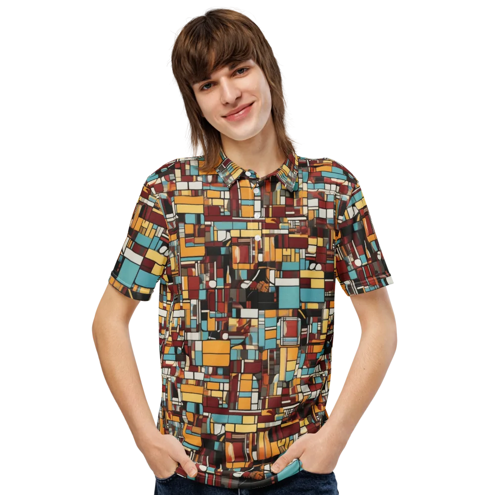 Chromatic City on Men's Slim Fit Polo Shirt — Front