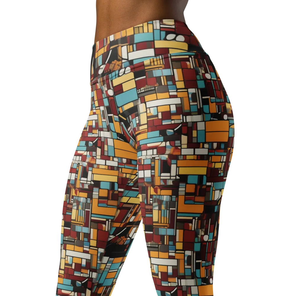 Chromatic City on Yoga Leggings — Left Front