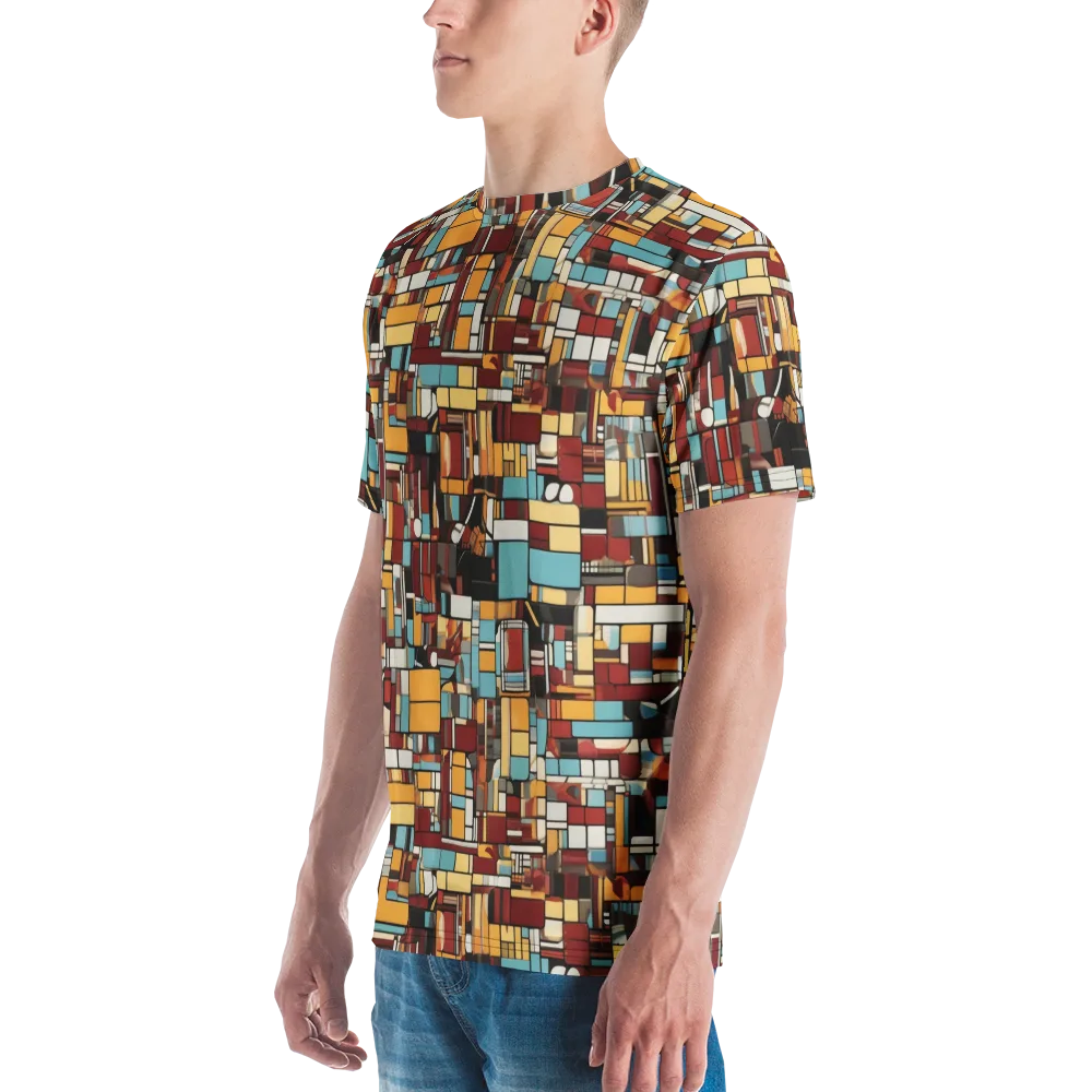 Chromatic City on Men's Crew Neck T-Shirt — Left