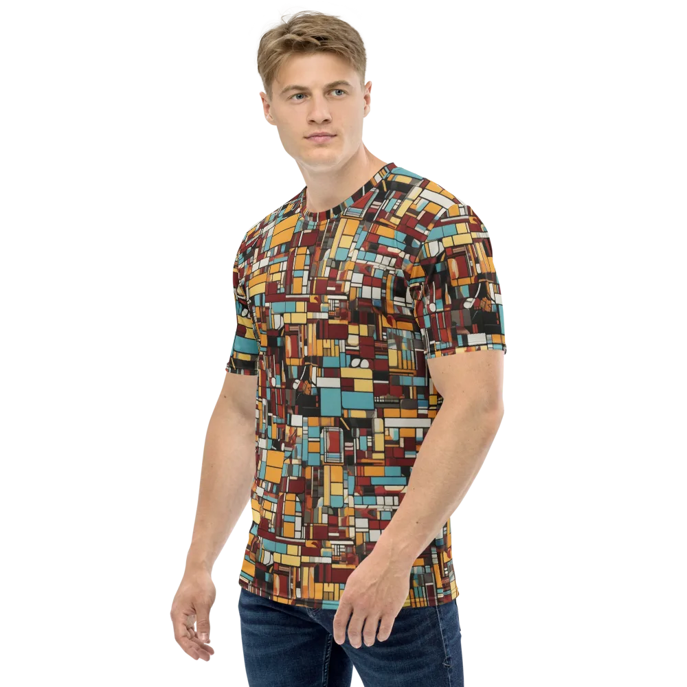 Chromatic City on Men's Crew Neck T-Shirt — Left