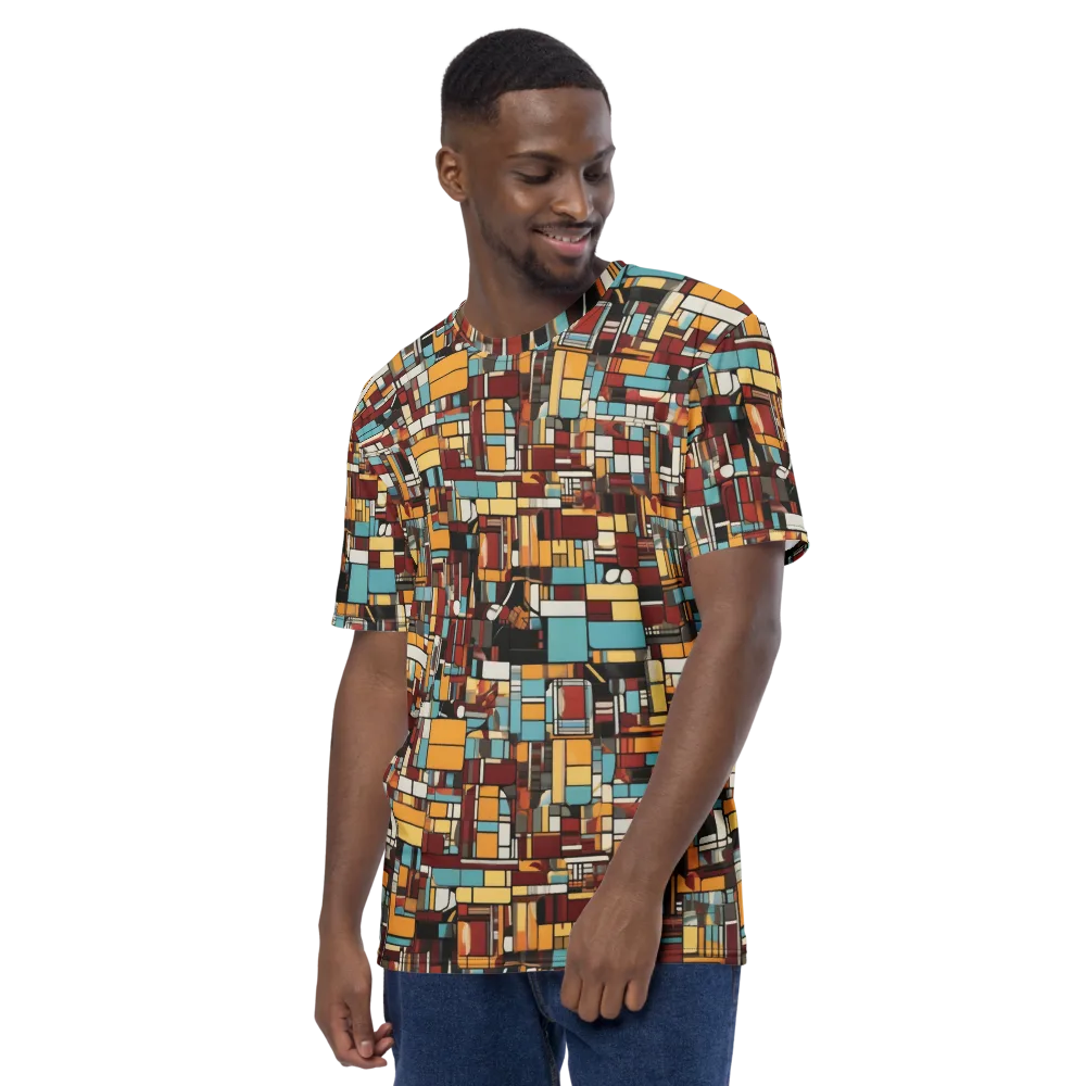 Chromatic City on Men's Crew Neck T-Shirt — Left