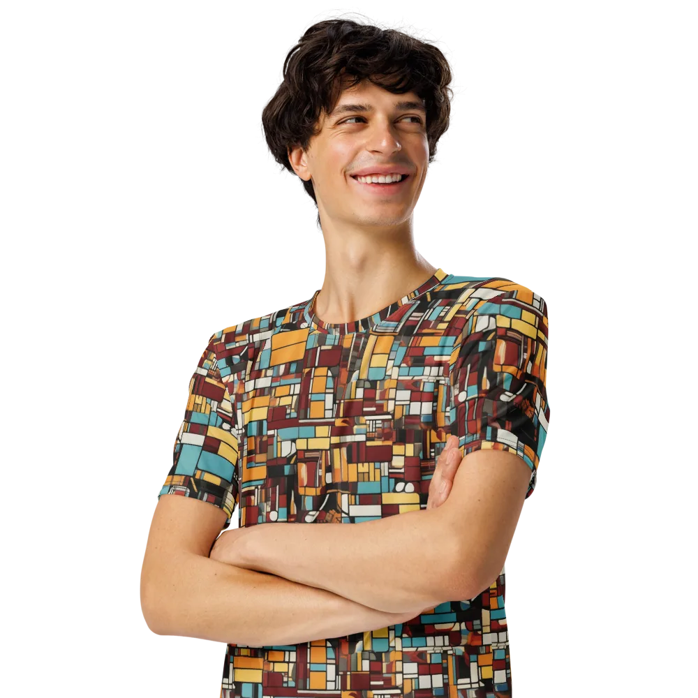 Chromatic City on Men's Crew Neck T-Shirt — Left Front
