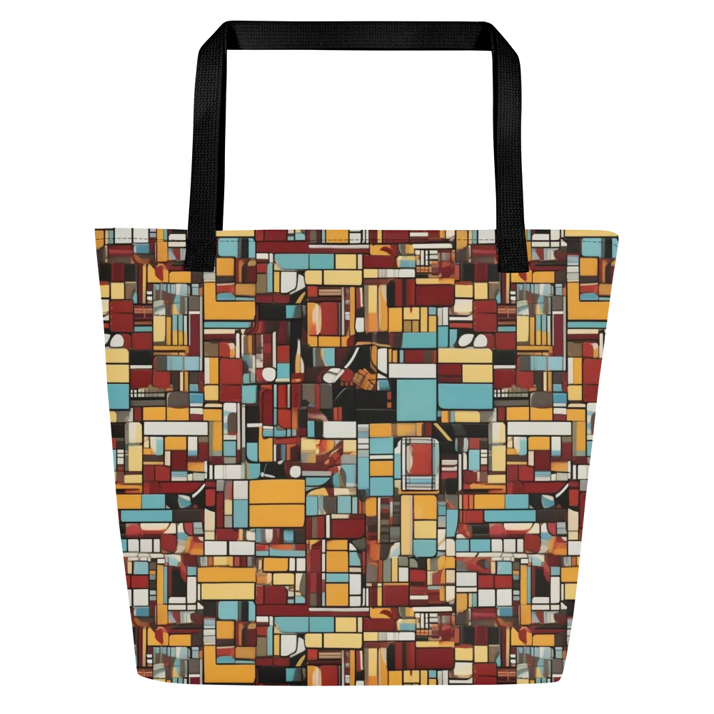 Chromatic City on Large Tote Bag W/ Pocket — Front