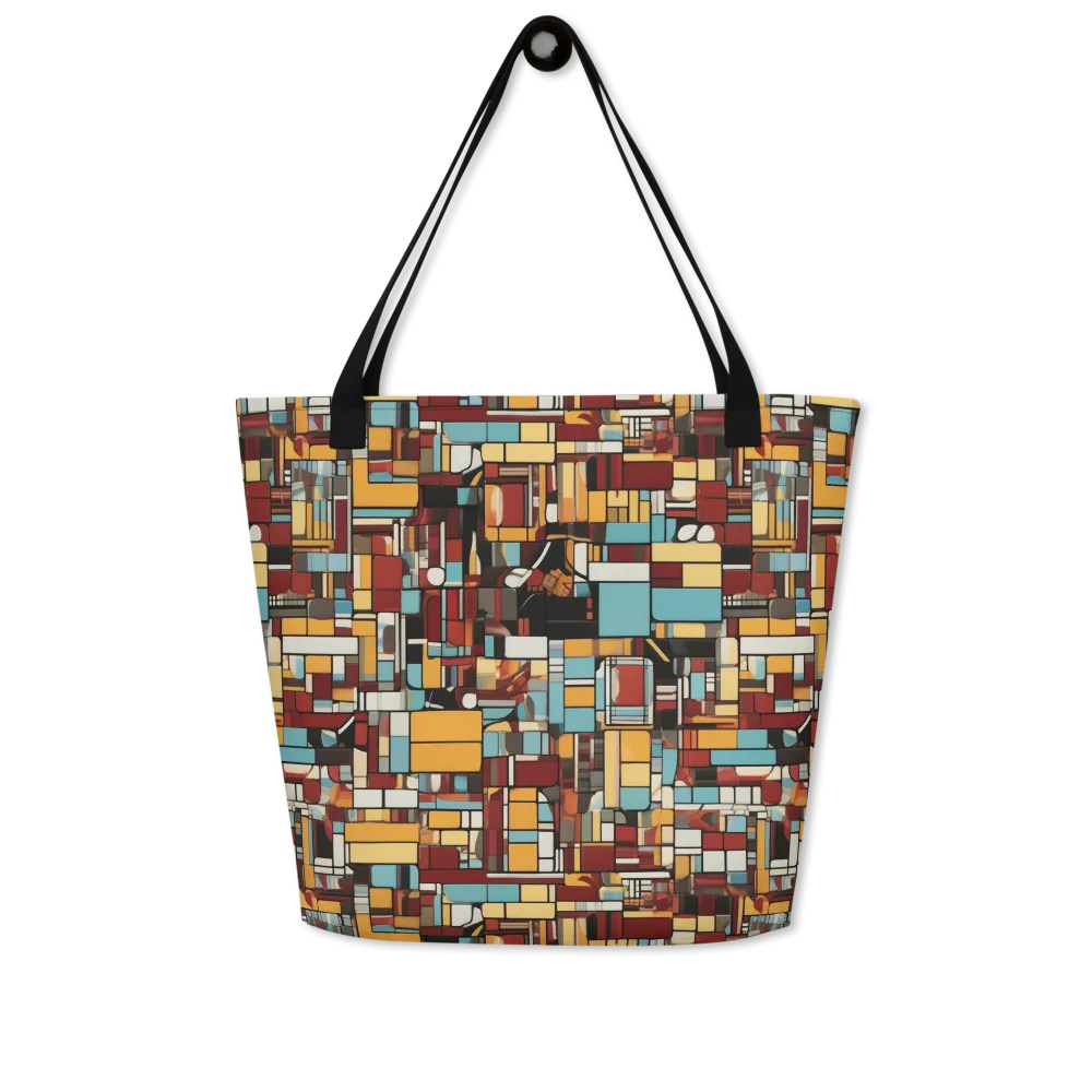 Chromatic City on Large Tote Bag W/ Pocket — Front