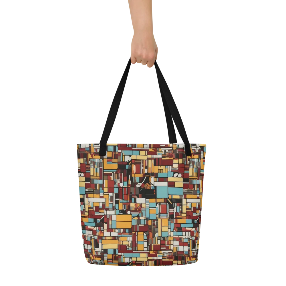 Chromatic City on Large Tote Bag W/ Pocket — Front