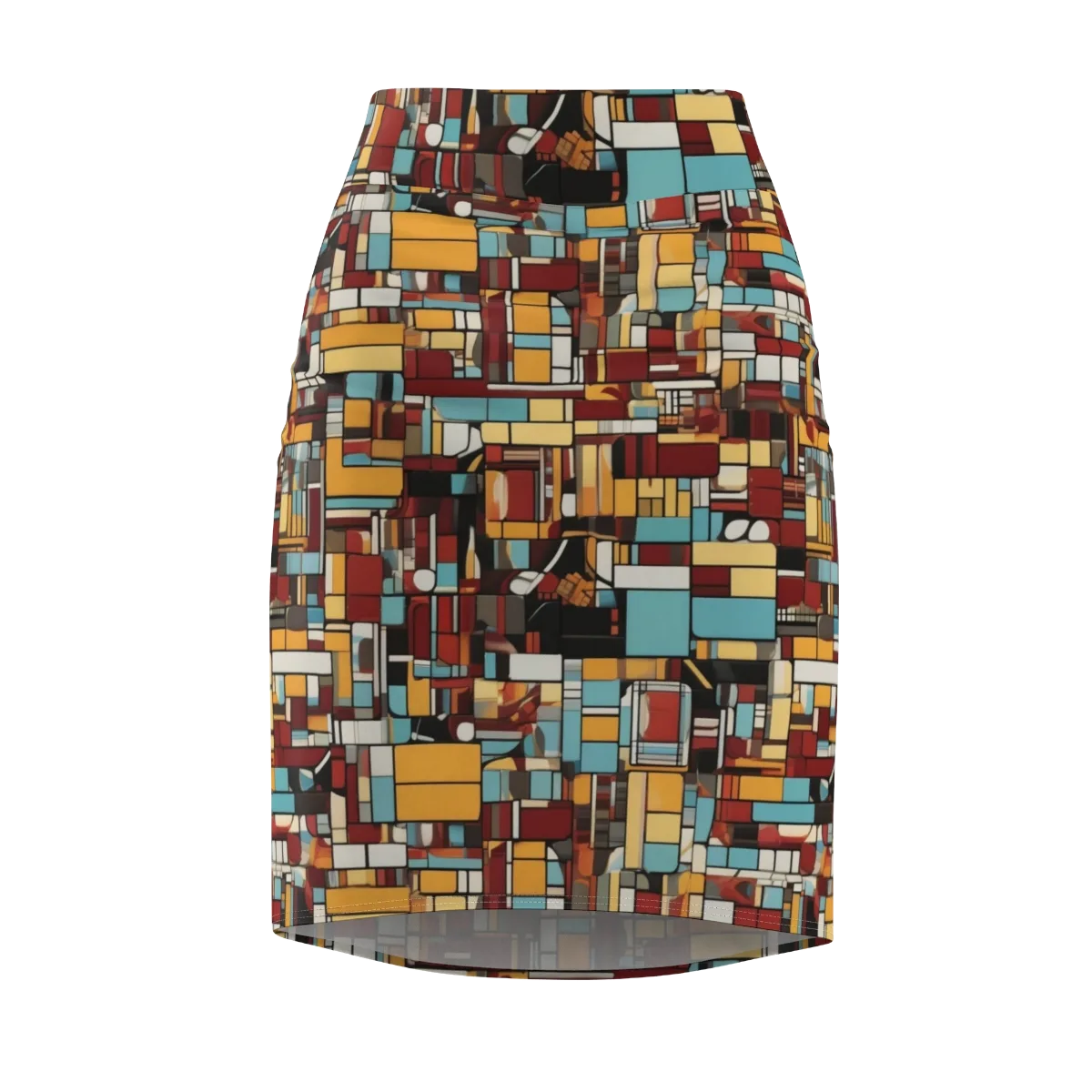 Chromatic City on Pencil Skirt — Front