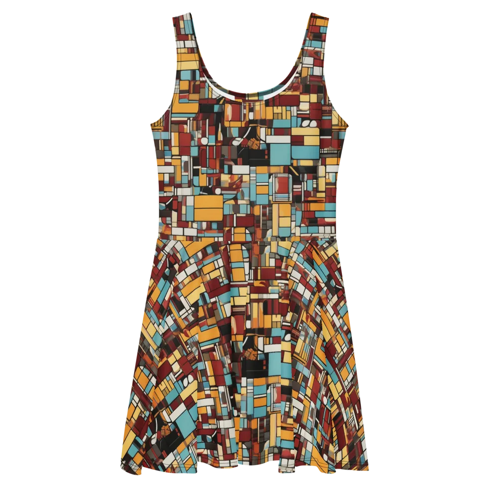 Chromatic City on Skater Dress — Front