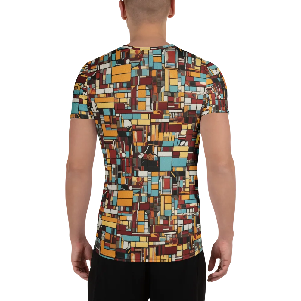 Chromatic City on Men's Athletic T-Shirt — Back