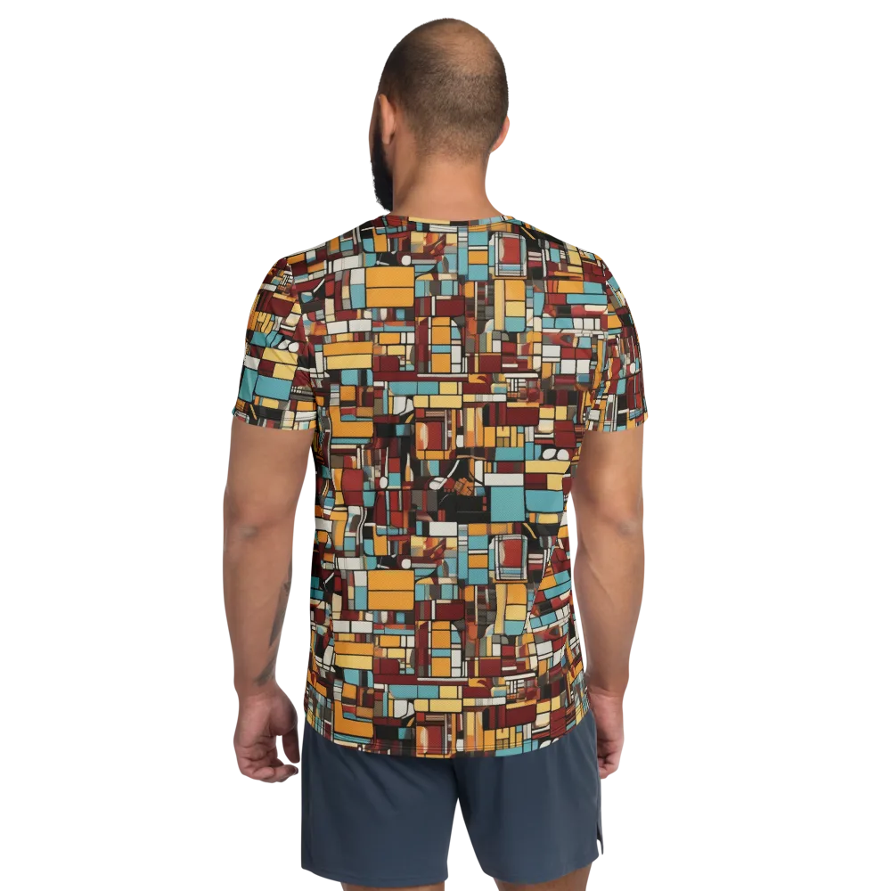 Chromatic City on Men's Athletic T-Shirt — Back