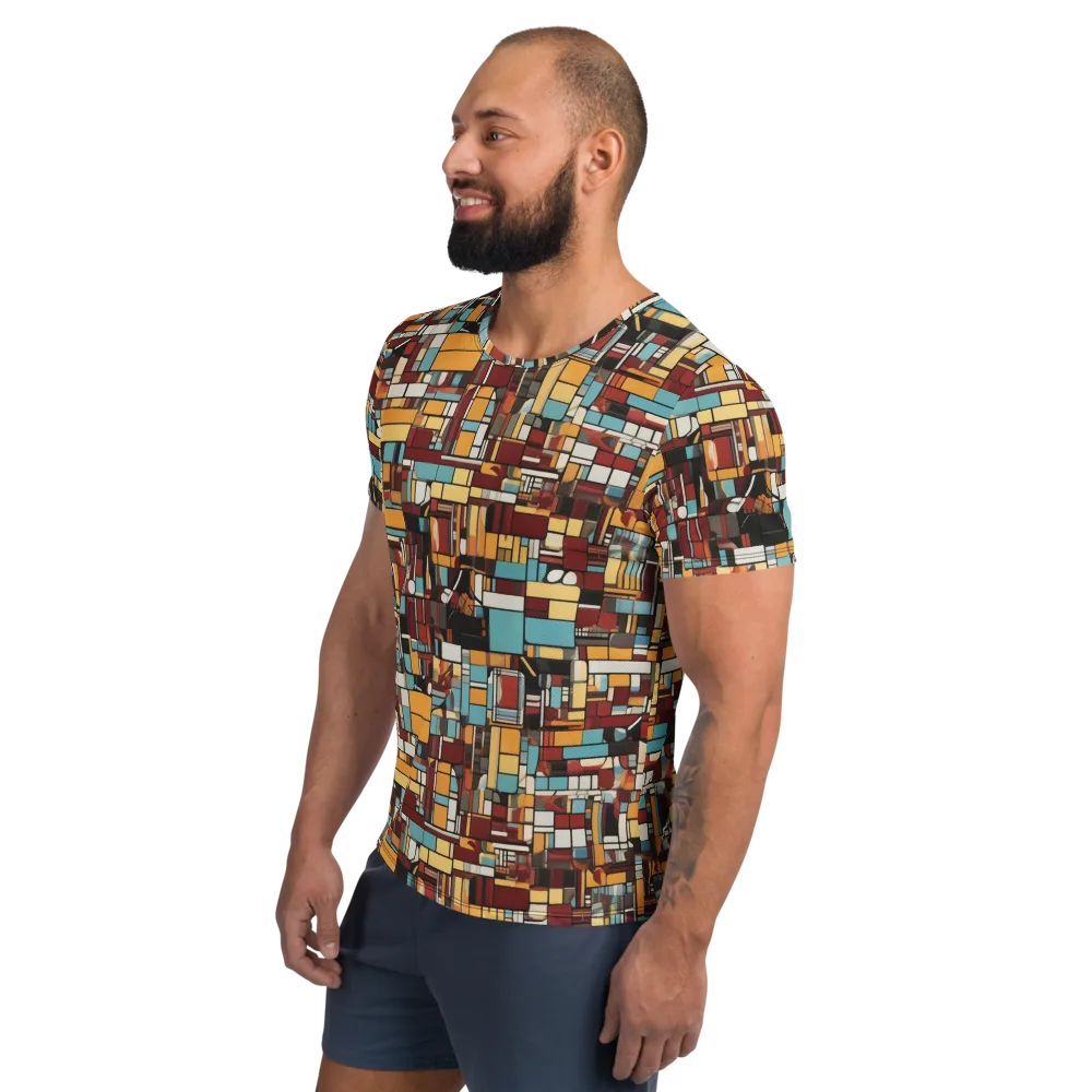 Chromatic City on Men's Athletic T-Shirt — Left