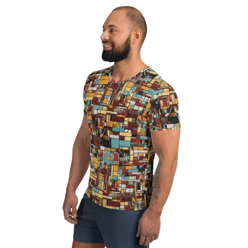 Chromatic City on a Men's Athletic T-Shirt