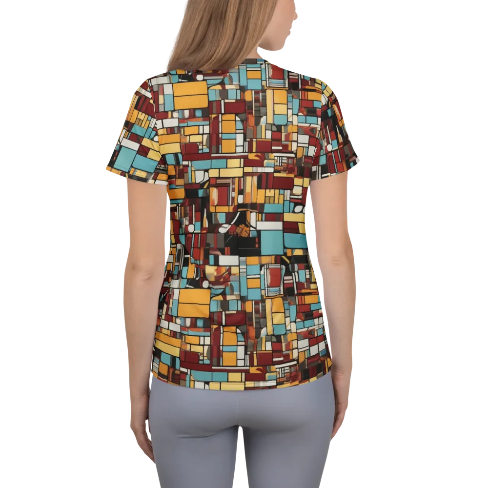 Chromatic City on Women's Athletic T-Shirt — Back