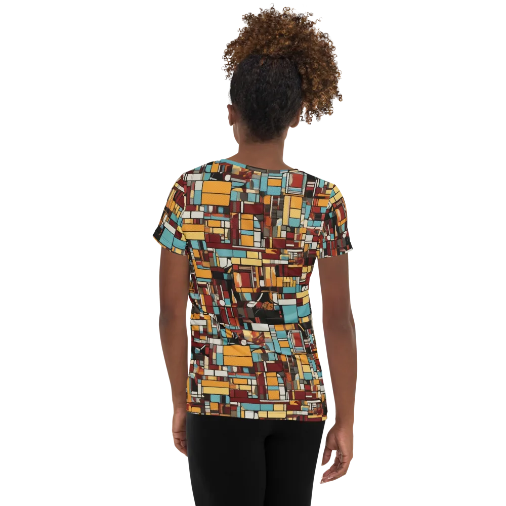 Chromatic City on Women's Athletic T-Shirt — Back