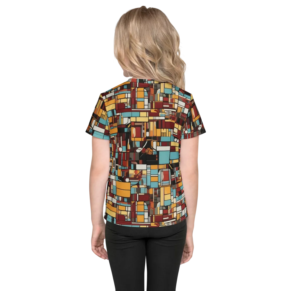 Chromatic City on Kids Crew Neck T-Shirt — Back