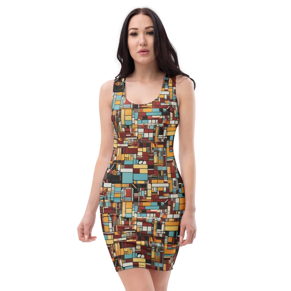 Chromatic City on Bodycon Dress — Front
