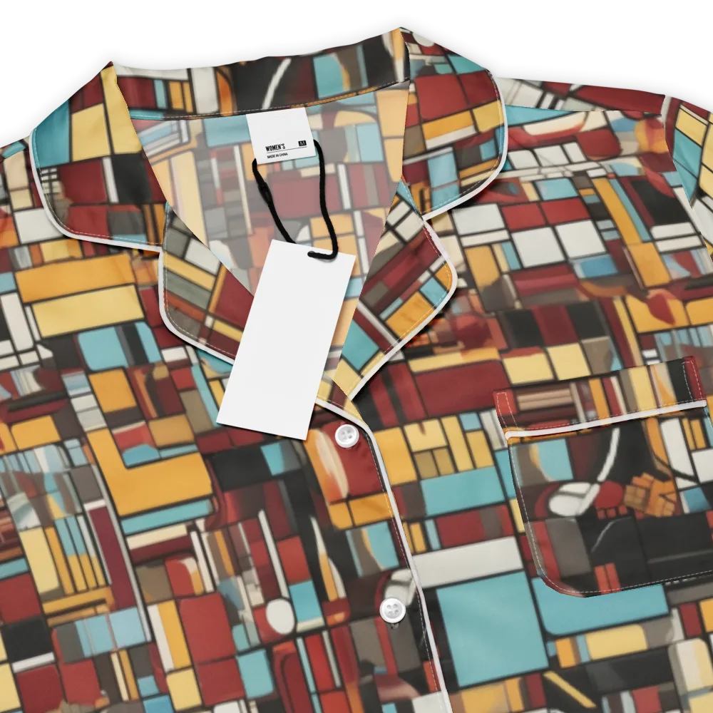 Chromatic City on Women's Short Sleeve Pajama Top — Product details