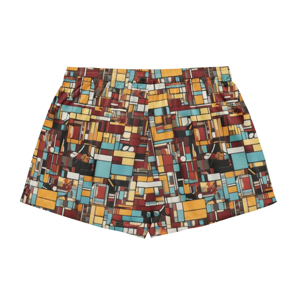 Chromatic City on Women's Pajama Shorts — Back