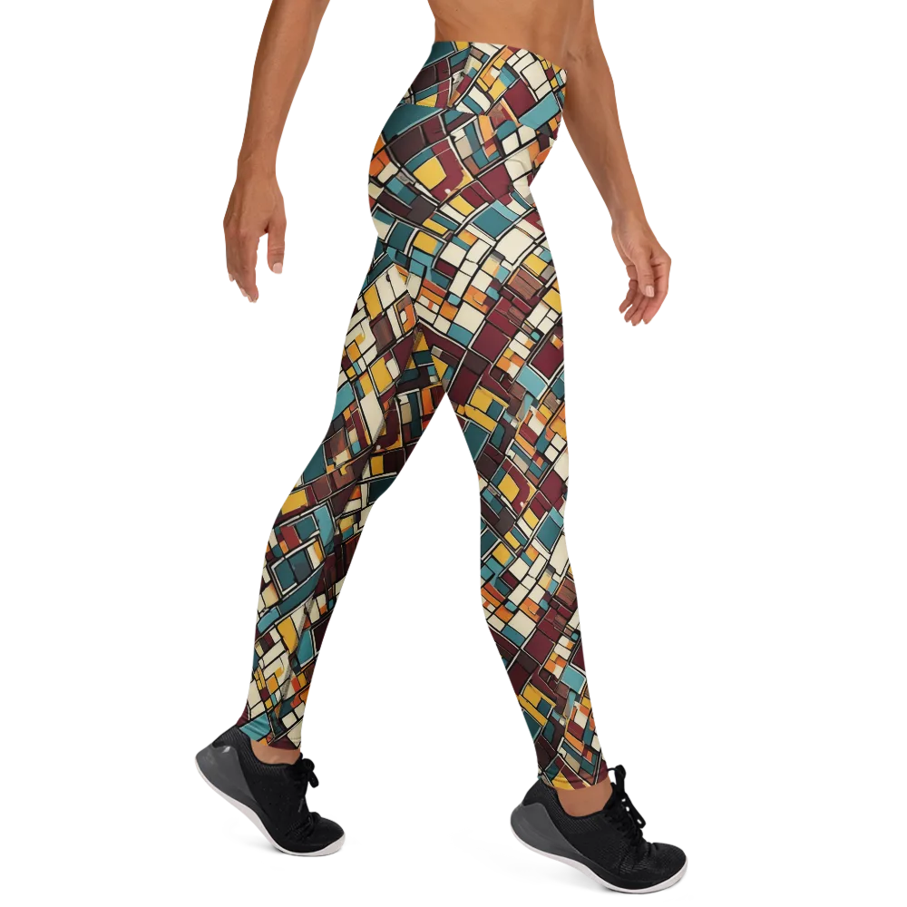 Copper Grid on Yoga Leggings — Right