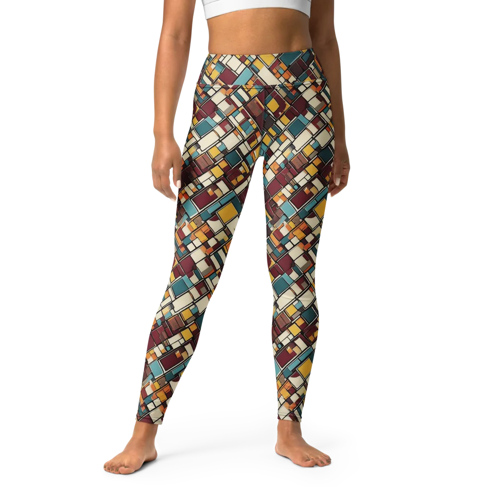 Copper Grid on Yoga Leggings — Front