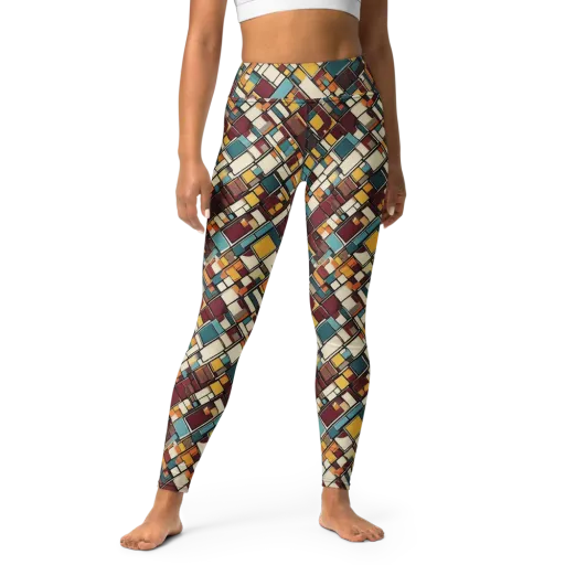 Copper Grid on a Yoga Leggings