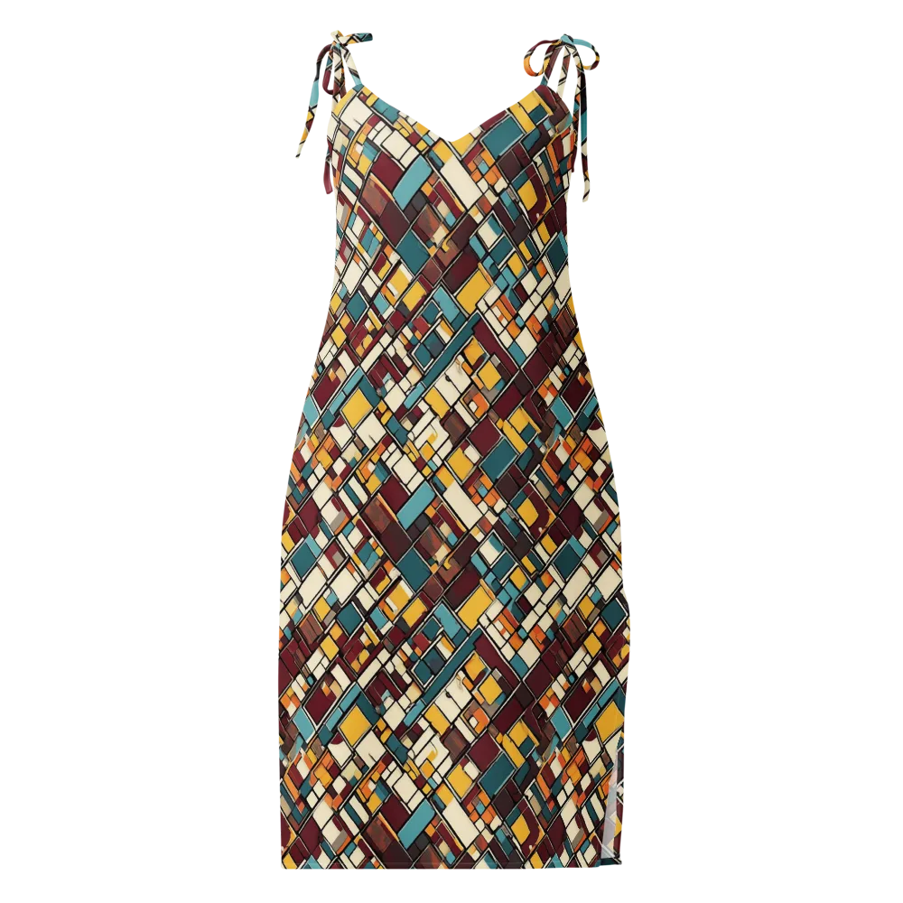 Copper Grid on Slip Dress — Front