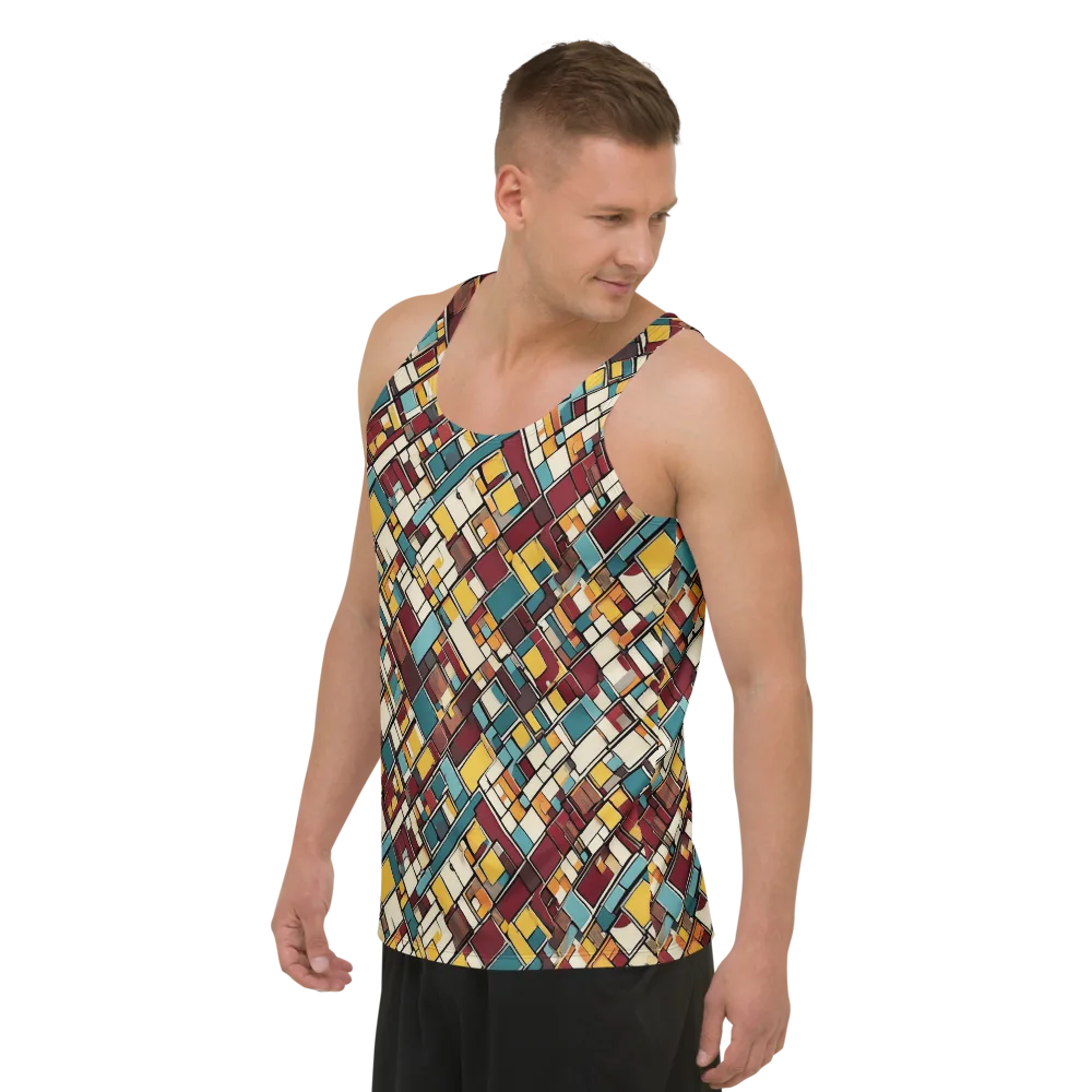 Copper Grid on Men's Tank Top — Left Front