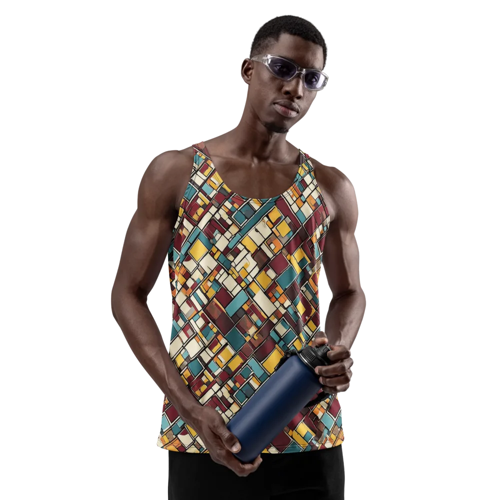 Copper Grid on Men's Tank Top — Front