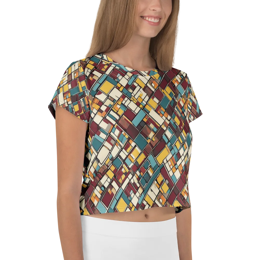 Copper Grid on Crop Tee — Right
