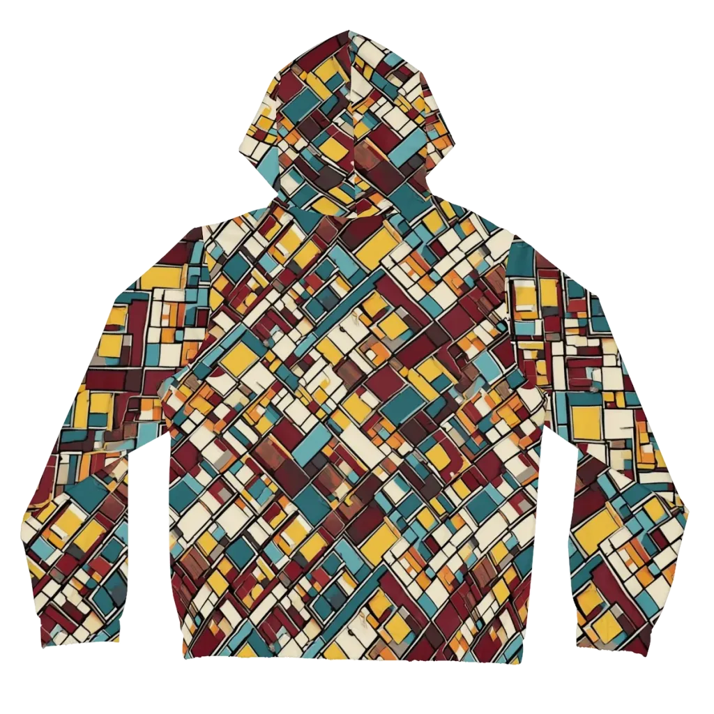 Copper Grid on Women's Full-Zip Hoodie — Back