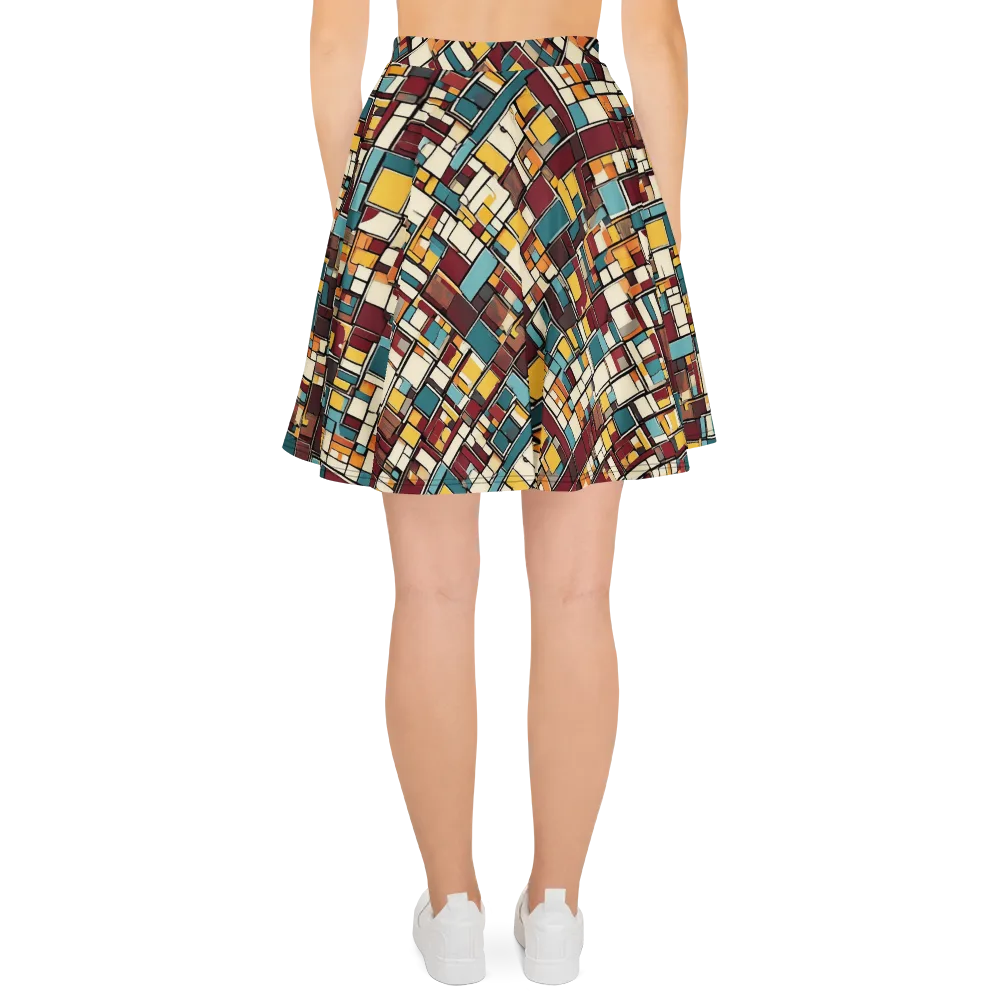 Copper Grid on Skater Skirt — Back