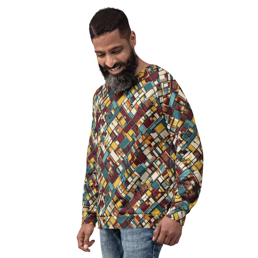 Copper Grid on Sweatshirt — Left Front