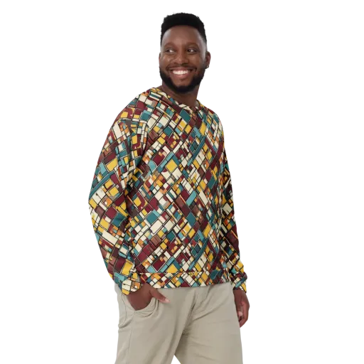 Copper Grid on a Sweatshirt