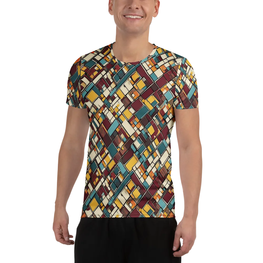 Copper Grid on Men's Athletic T-Shirt — Front