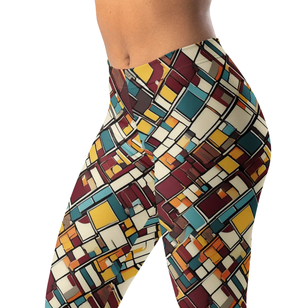 Copper Grid on Leggings — Left Front