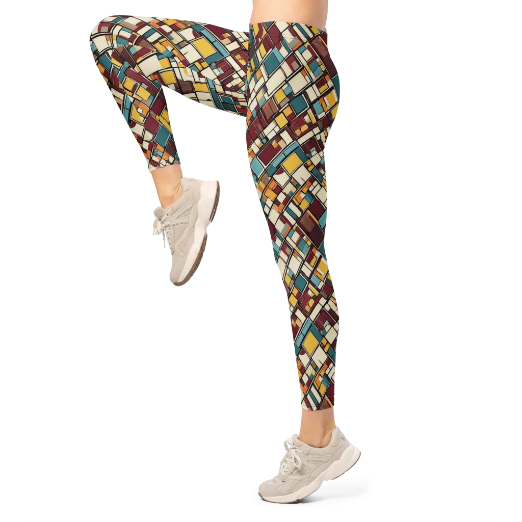 Copper Grid on Leggings — Left