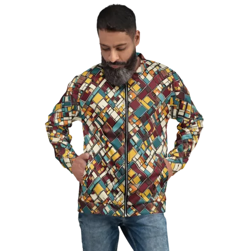 Copper Grid on a Bomber Jacket