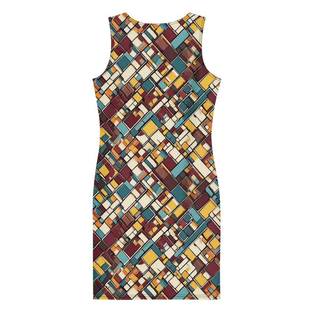 Copper Grid on Bodycon Dress — Back