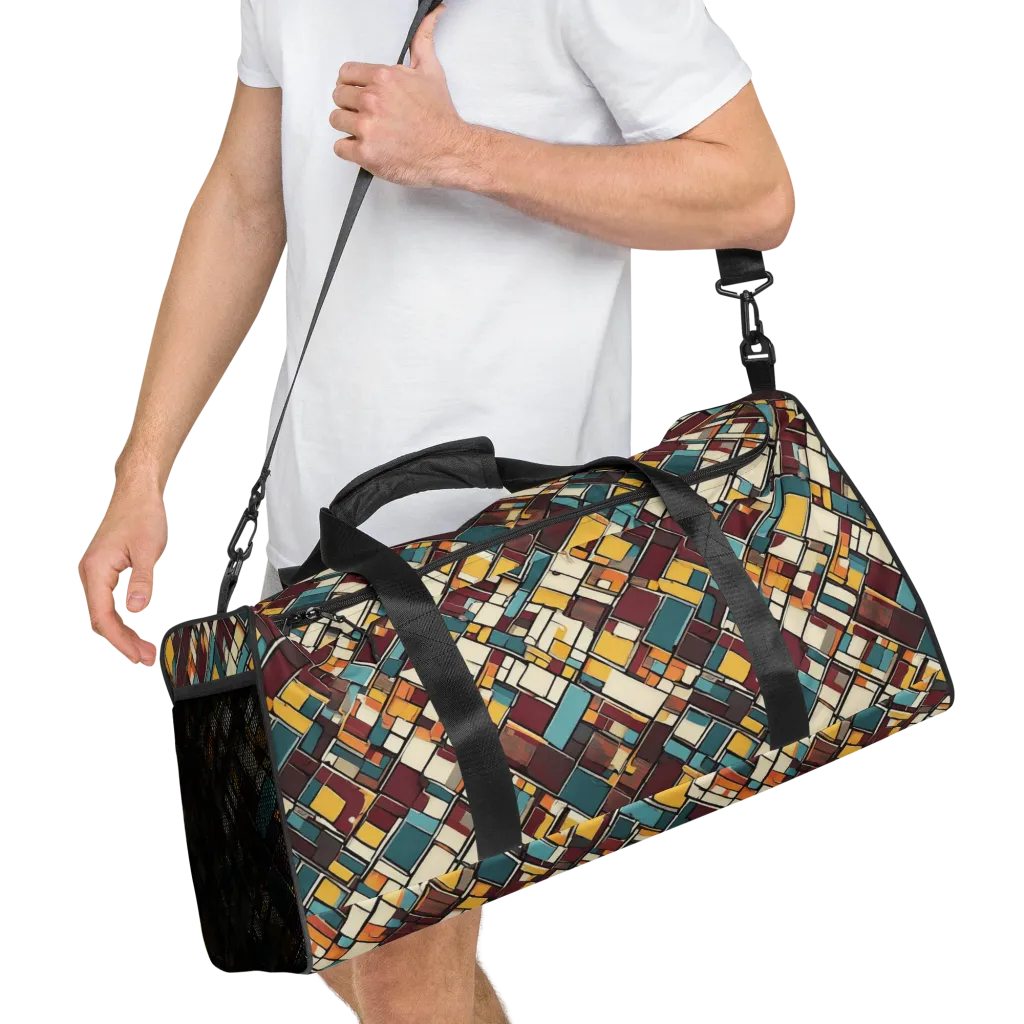 Copper Grid on Duffle Bag — Right Front