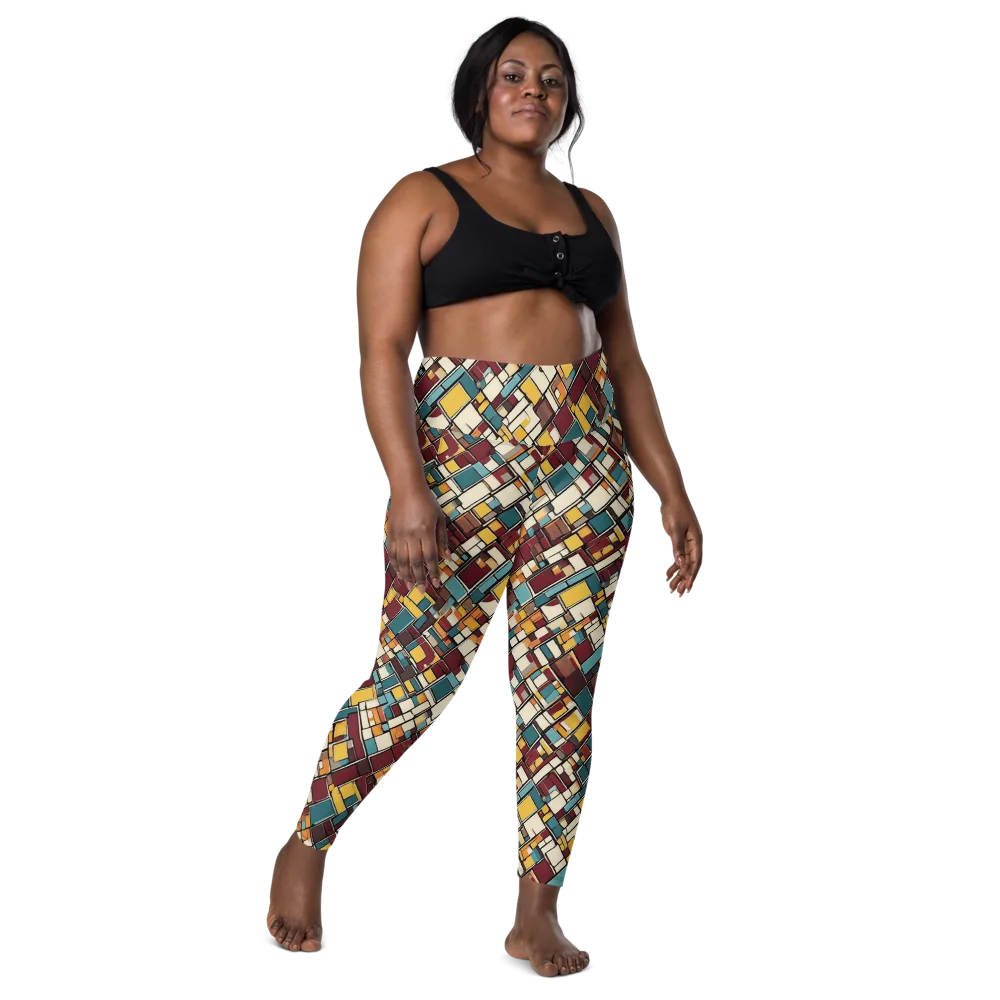 Copper Grid on Leggings with Pockets — Front