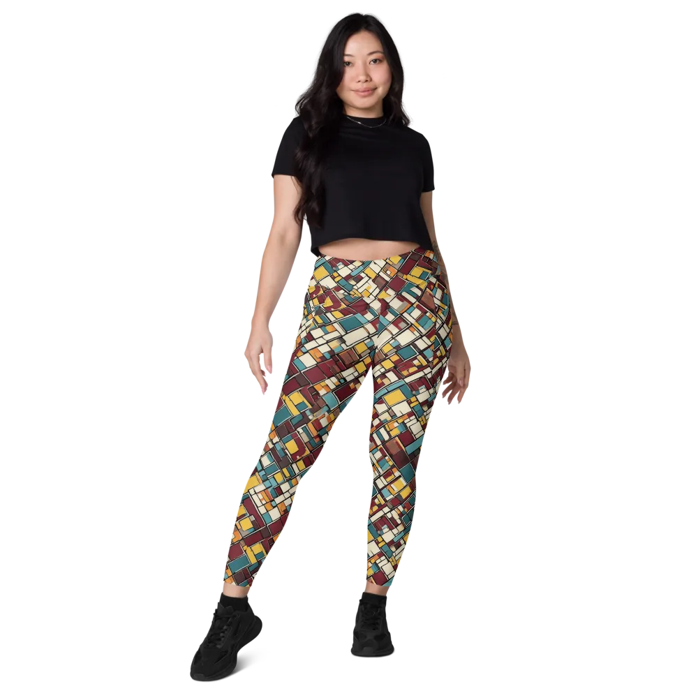 Copper Grid on Leggings with Pockets — Front