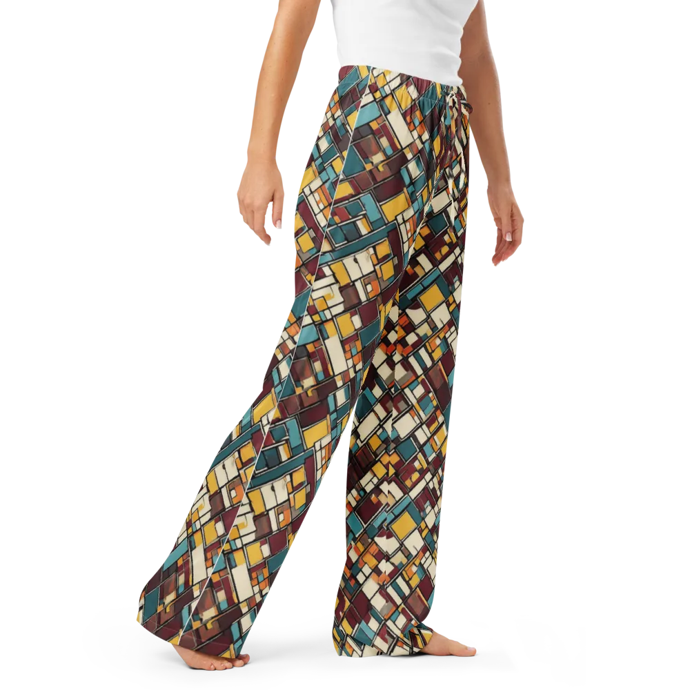 Copper Grid on Women's Pajama Pants — Right Front