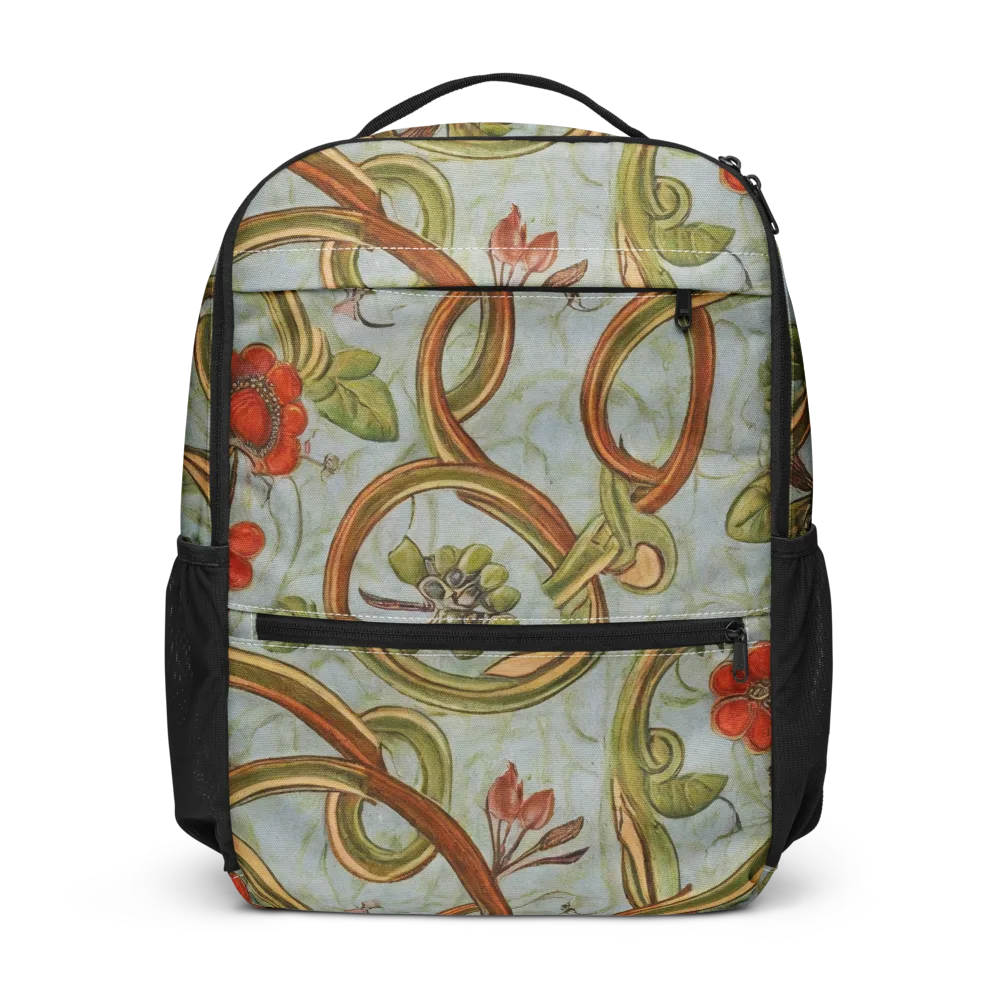 Pomegranate Trellis on Utility Backpack — Front