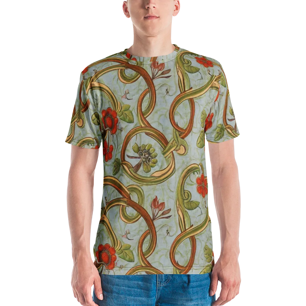 Pomegranate Trellis on Men's Crew Neck T-Shirt — Front