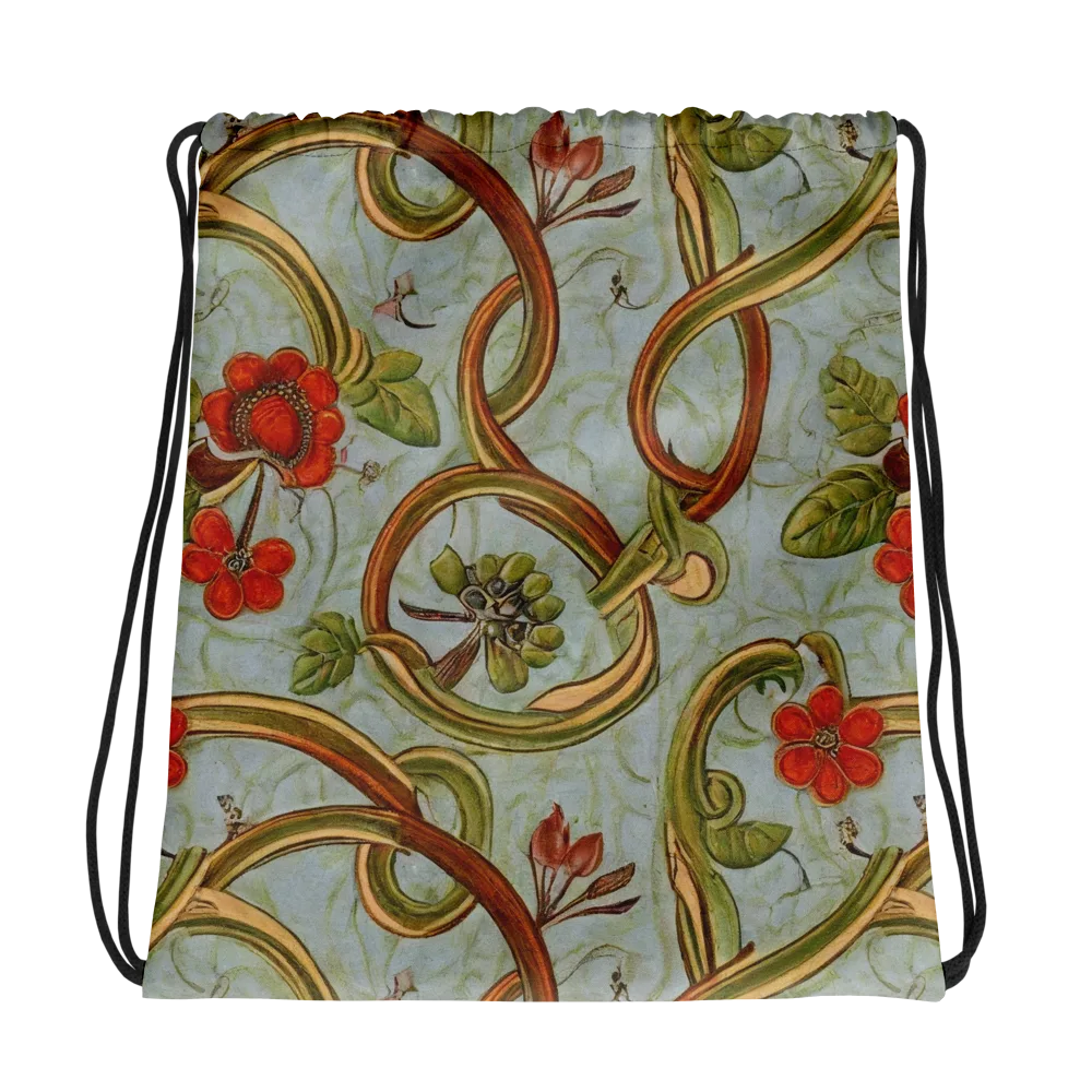 Pomegranate Trellis on Drawstring Bag — Photo