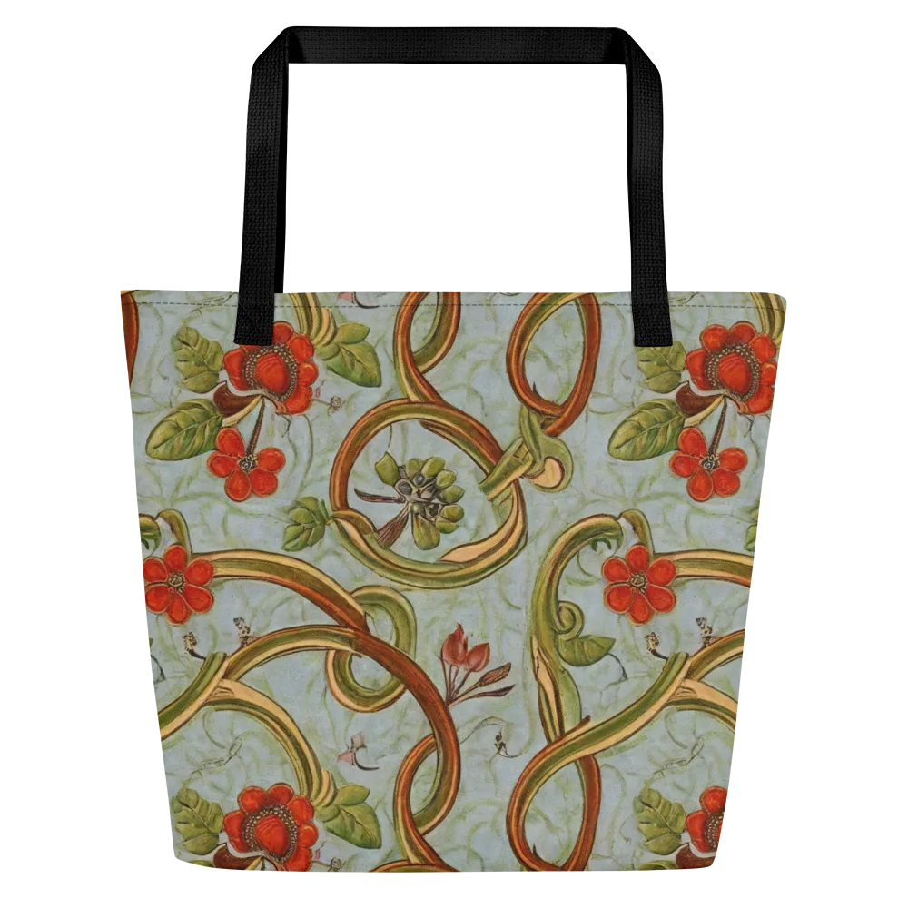 Pomegranate Trellis on Large Tote Bag W/ Pocket — Front