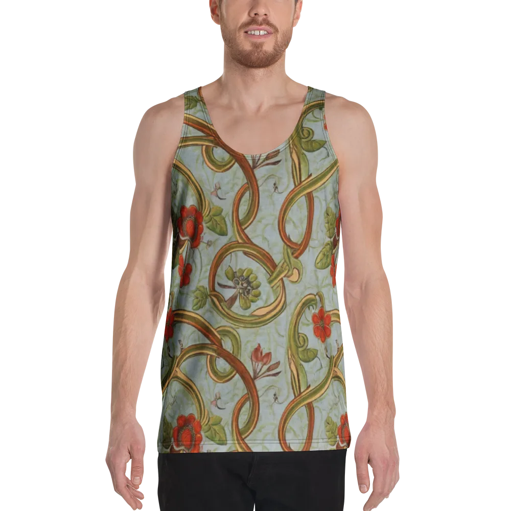 Pomegranate Trellis on Men's Tank Top — Front