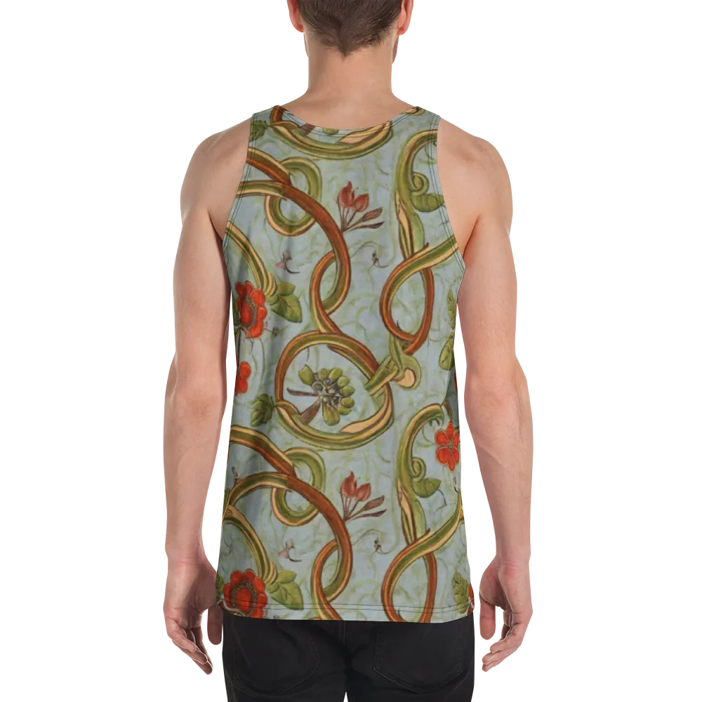 Pomegranate Trellis on Men's Tank Top — Back