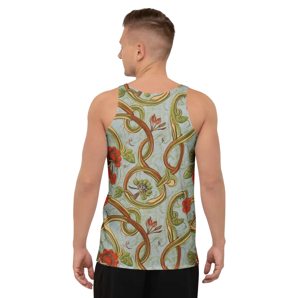 Pomegranate Trellis on Men's Tank Top — Back