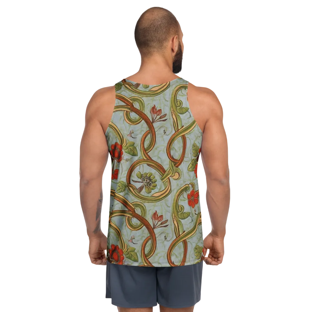 Pomegranate Trellis on Men's Tank Top — Back