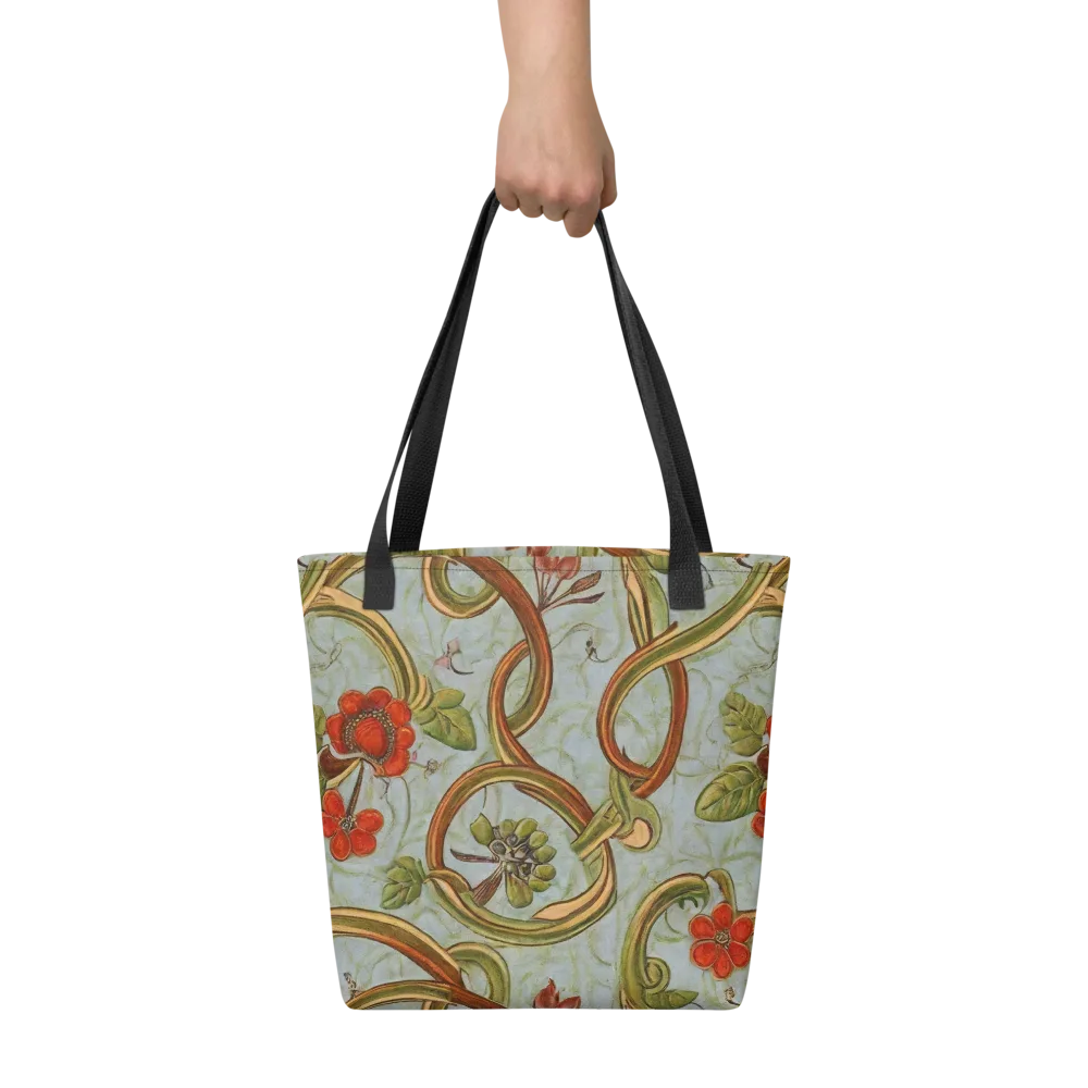 Pomegranate Trellis on Tote Bag — Front